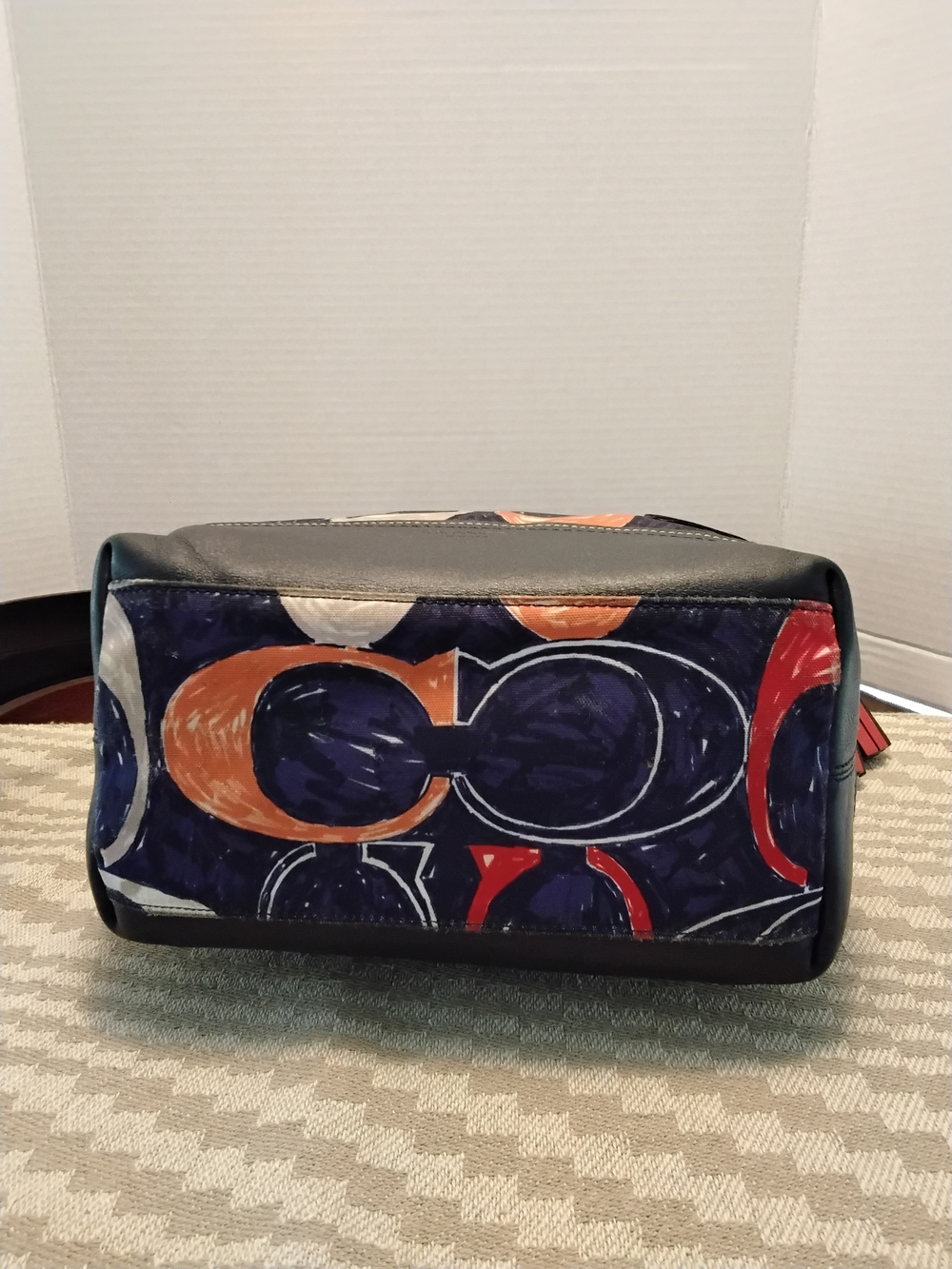 Coach Navy Multicolor Circle-Print Vintage Duffle Bag - Picture 6 of 10